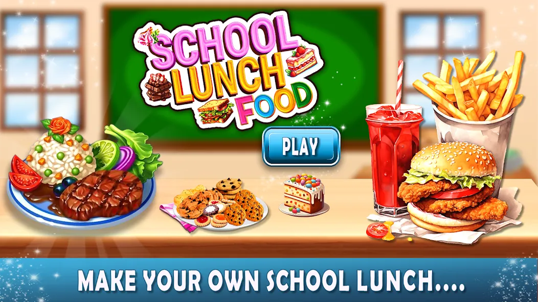 Lunch Box cooking Games 2023 (ШКОЛЬНЫЙ ОБЕД ПРИГОТОВЛЕНИЕ ПИЩИ Создание поваров)  [МОД Много денег] Screenshot 1