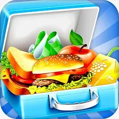Скачать взломанную Lunch Box cooking Games 2023 (ШКОЛЬНЫЙ ОБЕД ПРИГОТОВЛЕНИЕ ПИЩИ Создание поваров)  [МОД Много денег] - стабильная версия apk на Андроид
