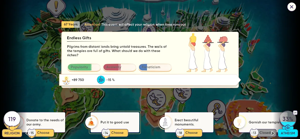 Religion Inc. God Simulator (Релиджн Инк)  [МОД Unlimited Money] Screenshot 4