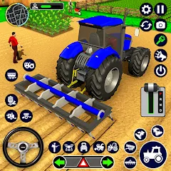 Взломанная Real Tractor Driving Simulator (Реальный симулятор вождения трактора)  [МОД Бесконечные монеты] - последняя версия apk на Андроид