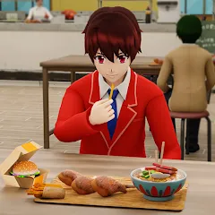 Взломанная Anime Boy High School Life 3d  [МОД Много монет] - последняя версия apk на Андроид