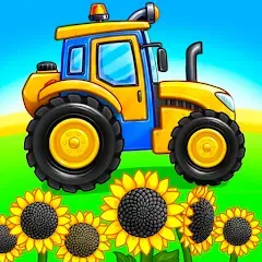 Взломанная Tractor, car: kids farm games  [МОД Бесконечные деньги] - полная версия apk на Андроид