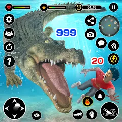 Скачать взлом Animal Crocodile Attack Sim (Энимал Крокодайл Аттак Сим)  [МОД Бесконечные монеты] - полная версия apk на Андроид