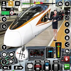 Взломанная Railway Train Simulator Games  [МОД Меню] - полная версия apk на Андроид