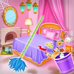 Скачать взломанную Princess house cleaning advent  [МОД Unlimited Money] - стабильная версия apk на Андроид
