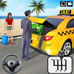 Скачать взломанную Taxi Simulator 3d Taxi Driver  [МОД Mega Pack] - последняя версия apk на Андроид
