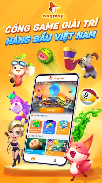 ZingPlay HD Cổng game giải trí  [МОД Бесконечные деньги] Screenshot 1