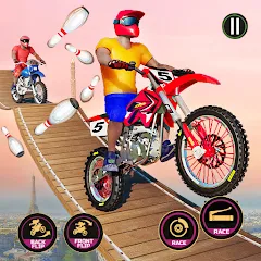 Скачать взломанную Motor Bike Stunt Racing Games (Мотор Байк Стант Гонки Игры)  [МОД Unlimited Money] - стабильная версия apk на Андроид