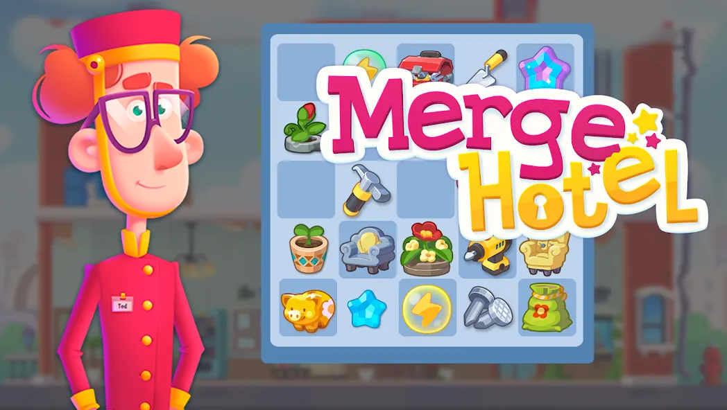 Merge Hotel: Family Story Game (Мердж Отель)  [МОД Бесконечные деньги] Screenshot 1