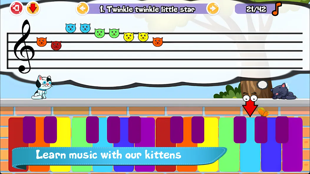 Cat Piano Meow - Sounds & Game  [МОД Unlocked] Screenshot 1