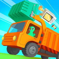 Скачать взлом Dinosaur GarbageTruck:for kids  [МОД Много монет] - полная версия apk на Андроид