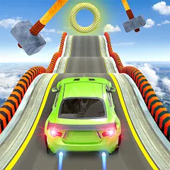 Взломанная Mega Ramp Car Stunts Race Game  [МОД Много монет] - стабильная версия apk на Андроид