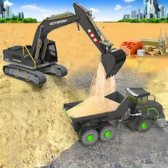 Взломанная Sand Excavator Simulator Games  [МОД Unlocked] - последняя версия apk на Андроид