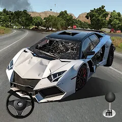 Взломанная Mega Car Crash Simulator (Мега Кар Краш Симулятор)  [МОД Все открыто] - стабильная версия apk на Андроид