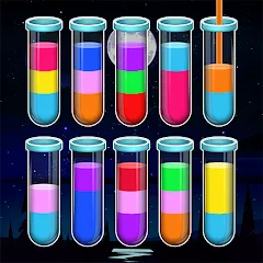 Взлом Water Sort Color Sorting games (Вотер Сорт Колор Сортинг гейм)  [МОД Menu] - полная версия apk на Андроид