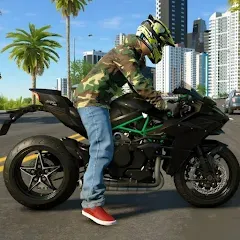 Скачать взломанную Kawasaki Ninja H2r Games 3D (Кавасаки Ниндзя 2р Игры 3D)  [МОД Меню] - стабильная версия apk на Андроид