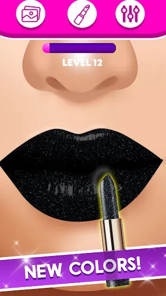Lip Art Makeup Beauty Game  [МОД Много монет] Screenshot 3