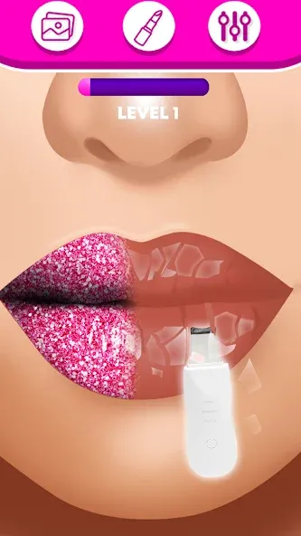 Lip Art Makeup Beauty Game  [МОД Много монет] Screenshot 5
