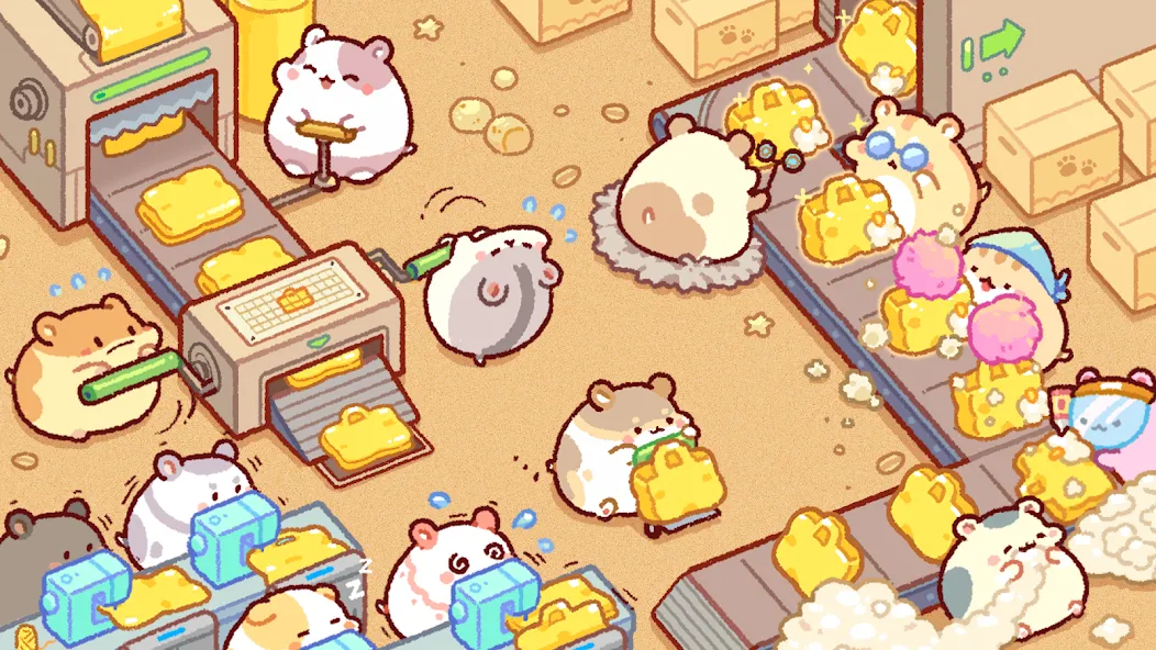Hamster Bag Factory : Tycoon (Хэмстер сумка фабрика)  [МОД Бесконечные деньги] Screenshot 1