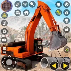 Взлом Construction Excavator Game 3D  [МОД Menu] - полная версия apk на Андроид