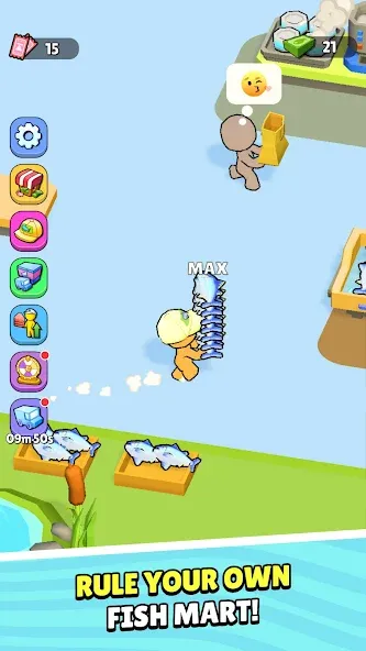 My Fish Mart: Idle Tycoon Game (Мой рыбный магазин)  [МОД Unlimited Money] Screenshot 1
