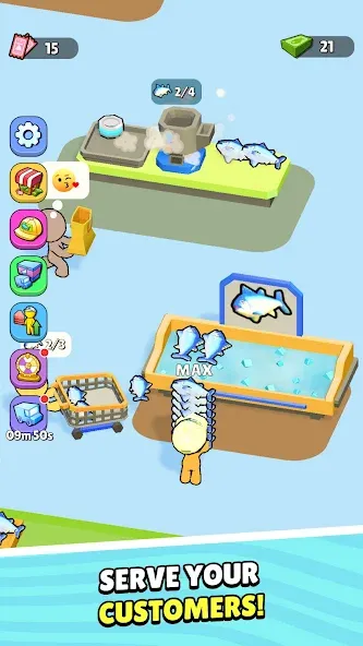My Fish Mart: Idle Tycoon Game (Мой рыбный магазин)  [МОД Unlimited Money] Screenshot 2
