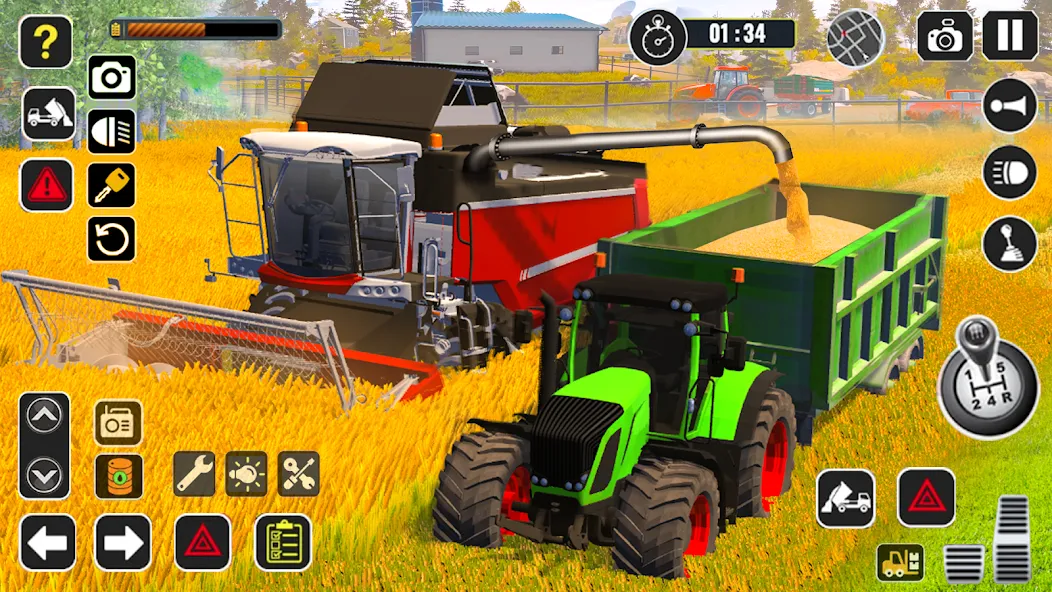 Tractor Farming Game Harvester  [МОД Много монет] Screenshot 1