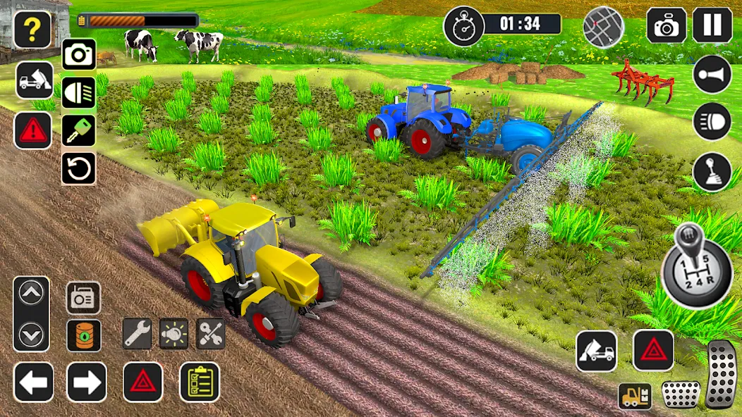 Tractor Farming Game Harvester  [МОД Много монет] Screenshot 2