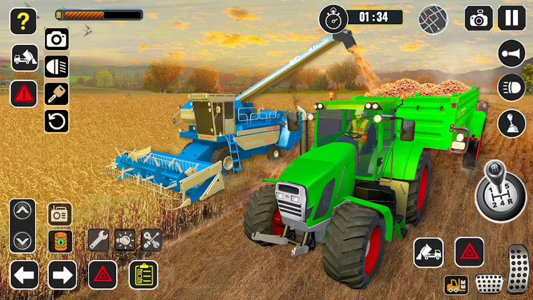 Tractor Farming Game Harvester  [МОД Много монет] Screenshot 4