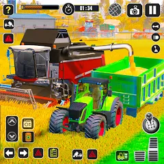 Скачать взломанную Tractor Farming Game Harvester  [МОД Много монет] - полная версия apk на Андроид