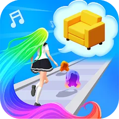 Взломанная Dancing Hair (Дансинг Хэр)  [МОД Меню] - стабильная версия apk на Андроид