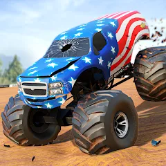 Взломанная Fearless US Monster Truck Game (Фирлесс ЮЭС Монстер Трак Гейм)  [МОД Все открыто] - последняя версия apk на Андроид