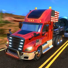 Скачать взлом Truck Simulator USA Revolution (Трак Симулятор США Революция)  [МОД Много монет] - последняя версия apk на Андроид