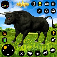 Взломанная Angry Bull Attack Fight Games (Ангри Булл Атак Файт Геймс)  [МОД Menu] - полная версия apk на Андроид