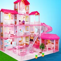 Скачать взломанную Girl Doll House Design Games (Дизайнерские игры для девочек Домик для кукол)  [МОД Menu] - последняя версия apk на Андроид