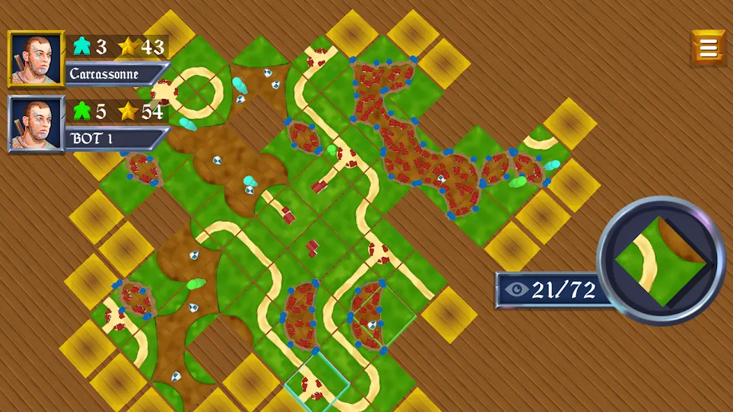 War of Carcassonne board Games (Каркассон)  [МОД Бесконечные деньги] Screenshot 1