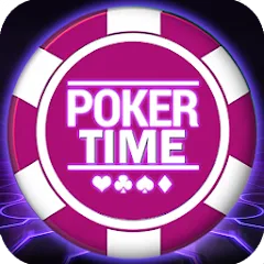 Скачать взлом Poker Time- Pulsa Texas Holdem (Покер Тайм)  [МОД Много монет] - полная версия apk на Андроид