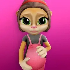 Взломанная Pregnant Talking Cat Emma  [МОД Все открыто] - полная версия apk на Андроид