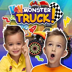 Скачать взломанную Monster Truck Vlad & Niki  [МОД Unlocked] - полная версия apk на Андроид