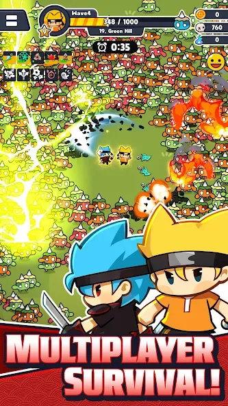 Ninja Survivors Online (Ниндзя Выжившие Онлайн)  [МОД Много денег] Screenshot 2