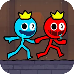 Скачать взломанную Red and Blue Stickman 2024 (Ред энд Блу Стикмен 2)  [МОД Mega Pack] - полная версия apk на Андроид