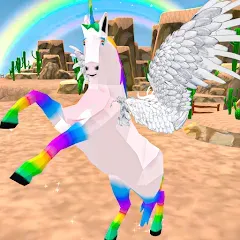 Взломанная Flying Unicorn Pegasus Games  [МОД Menu] - последняя версия apk на Андроид