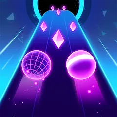 Взломанная Rolling Twins: Music Ball Rush (Роллинг Твинс)  [МОД Все открыто] - стабильная версия apk на Андроид