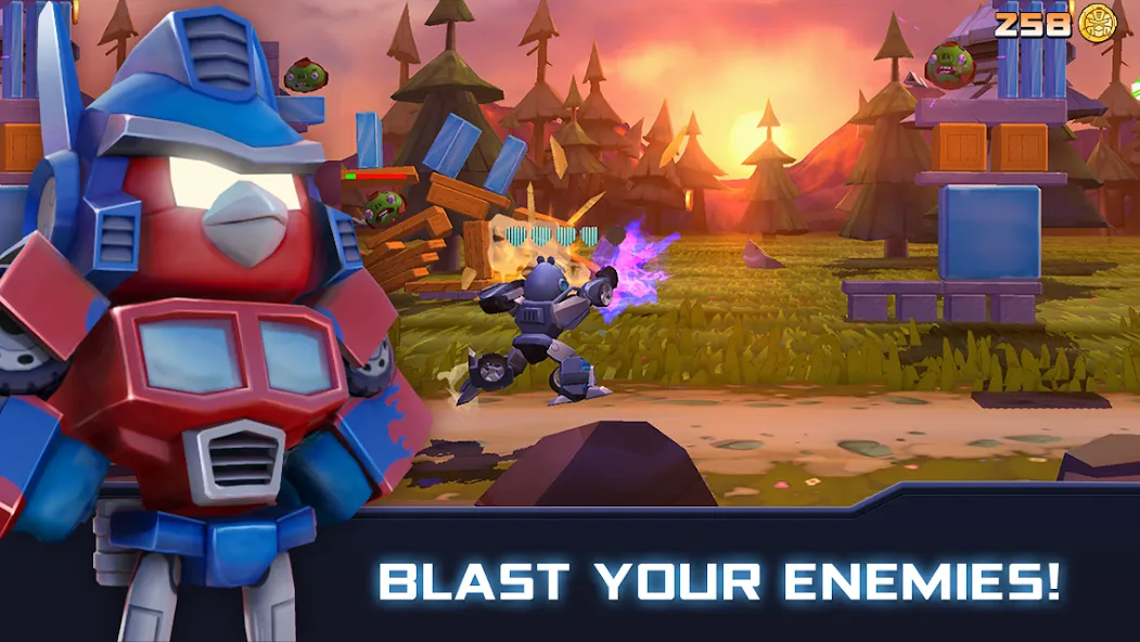 Angry Birds Transformers (Энгри Брдс Трансформеры)  [МОД Бесконечные монеты] Screenshot 1