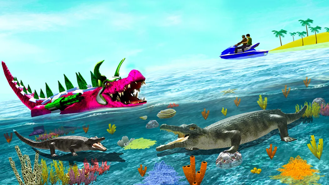 Robot Game Transform Crocodile  [МОД Menu] Screenshot 2