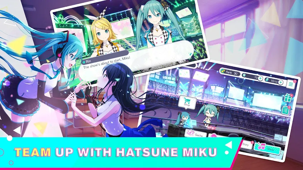 HATSUNE MIKU: COLORFUL STAGE! (Хацуне Мику)  [МОД Mega Pack] Screenshot 1