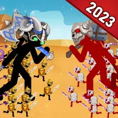 Скачать взломанную Stickman Battle 2: Empires War (Стикмен Битва 2)  [МОД Unlimited Money] - последняя версия apk на Андроид
