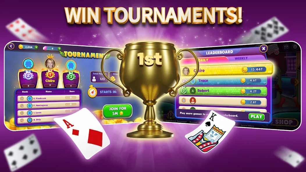 Gin Rummy Elite: Online Game (Джин Рамми)  [МОД Бесконечные монеты] Screenshot 4