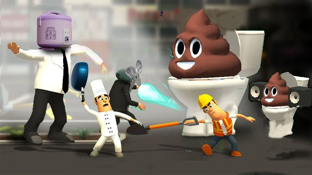 War Job: Toilet Battle (Вор Джоб)  [МОД Много денег] Screenshot 1