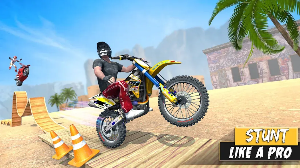 Bike Stunt Games Stunt Bike 3D (Байк стант рэмп игра Байк Джамп)  [МОД Mega Pack] Screenshot 4